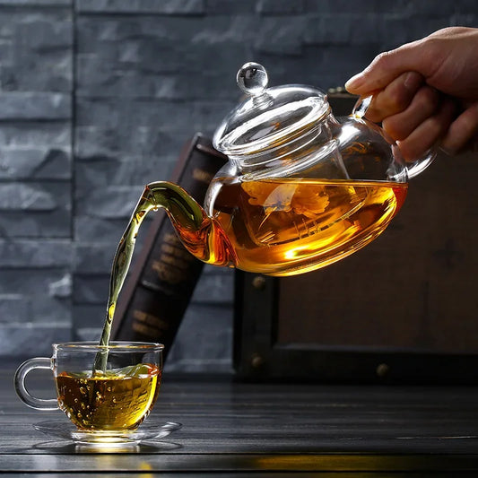 Tealeft Filterable Heat-resistant Thickened Glass Teapot