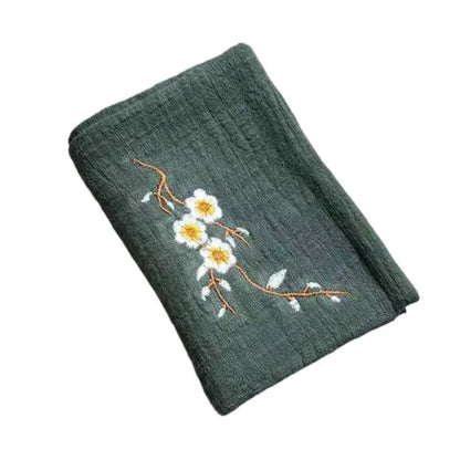 Tealeft Durable Cotton Tea Cloth Embroidery Easy To Clean Cleaning Rag Cotton and Linen Tea Towels