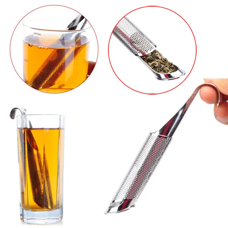 Tealeft Strainer/Infuser Stainless Steel Teaspoon Filter Seasoning Ball Reusable Loose Leaf Tea Filter