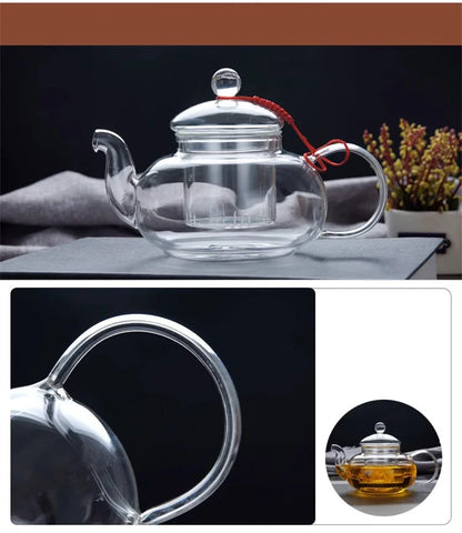 Tealeft Filterable Heat-resistant Thickened Glass Teapot