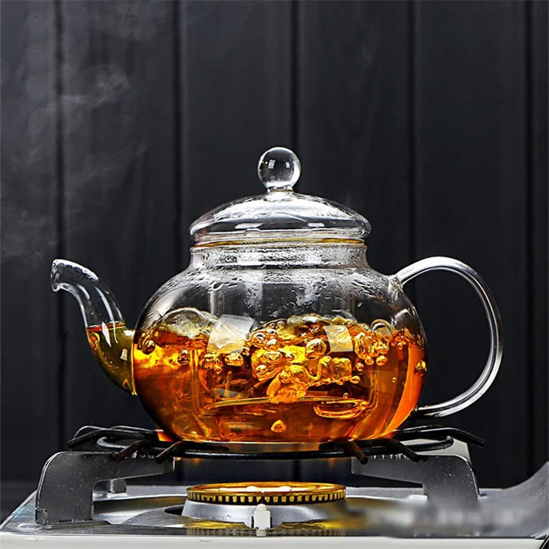 Tealeft Filterable Heat-resistant Thickened Glass Teapot