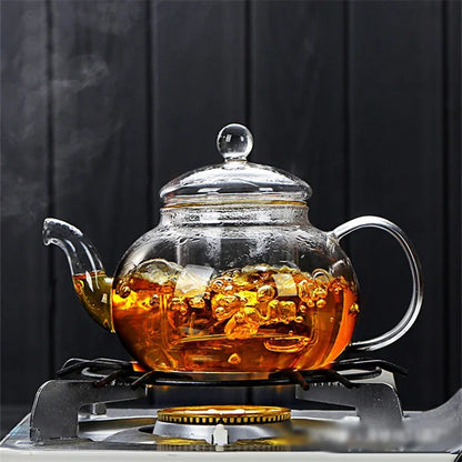 Tealeft Filterable Heat-resistant Thickened Glass Teapot