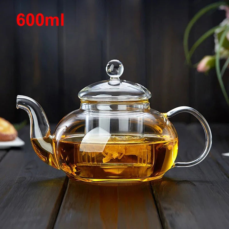 Tealeft Filterable Heat-resistant Thickened Glass Teapot