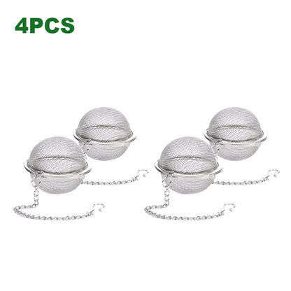 Tealeft Stainless Steel Tea Ball Loose Leaf Tea Strainer Infuser with Chain