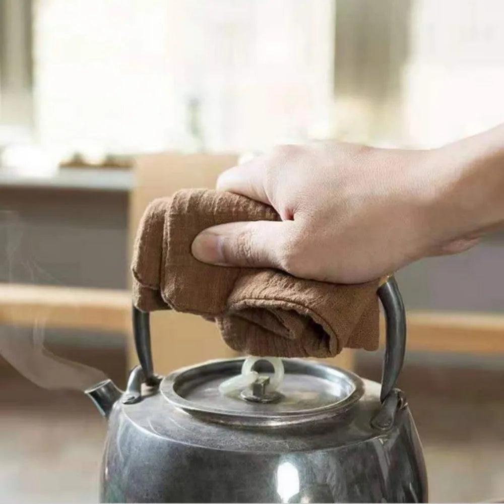 Tealeft Durable Cotton Tea Cloth Embroidery Easy To Clean Cleaning Rag Cotton and Linen Tea Towels