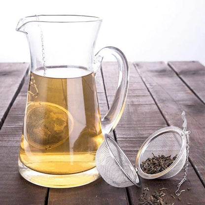 Tealeft Stainless Steel Tea Ball Loose Leaf Tea Strainer Infuser with Chain