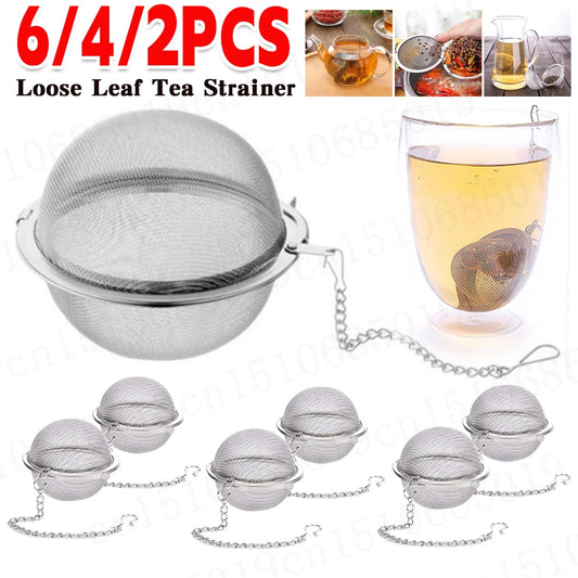 Tealeft Stainless Steel Tea Ball Loose Leaf Tea Strainer Infuser with Chain