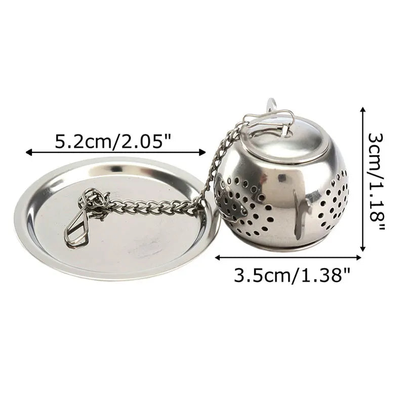 Tealeft Strainer/Infuser Stainless Steel Teaspoon Filter Seasoning Ball Reusable Loose Leaf Tea Filter