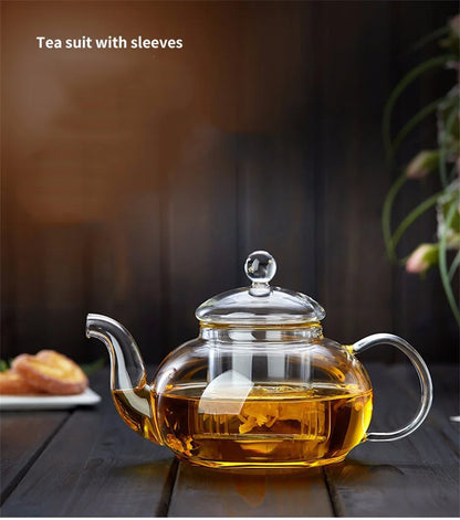 Tealeft Filterable Heat-resistant Thickened Glass Teapot