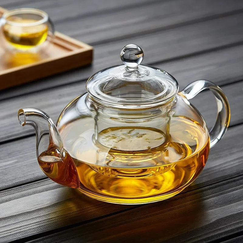 Tealeft Filterable Heat-resistant Thickened Glass Teapot