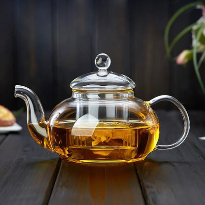 Tealeft Filterable Heat-resistant Thickened Glass Teapot