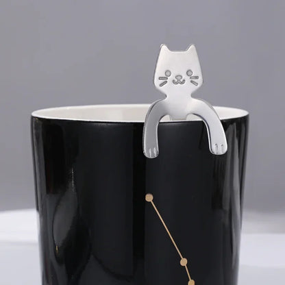 Tealeft Stainless Steel Cute Cat Tea & Coffee Teaspoons