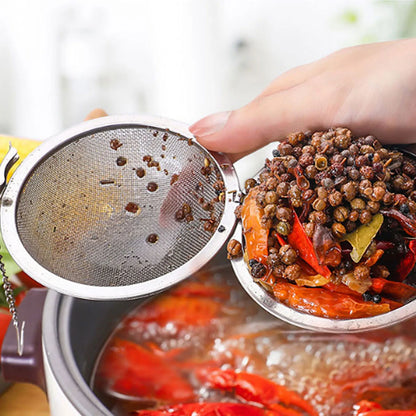 Tealeft Stainless Steel Tea Ball Loose Leaf Tea Strainer Infuser with Chain