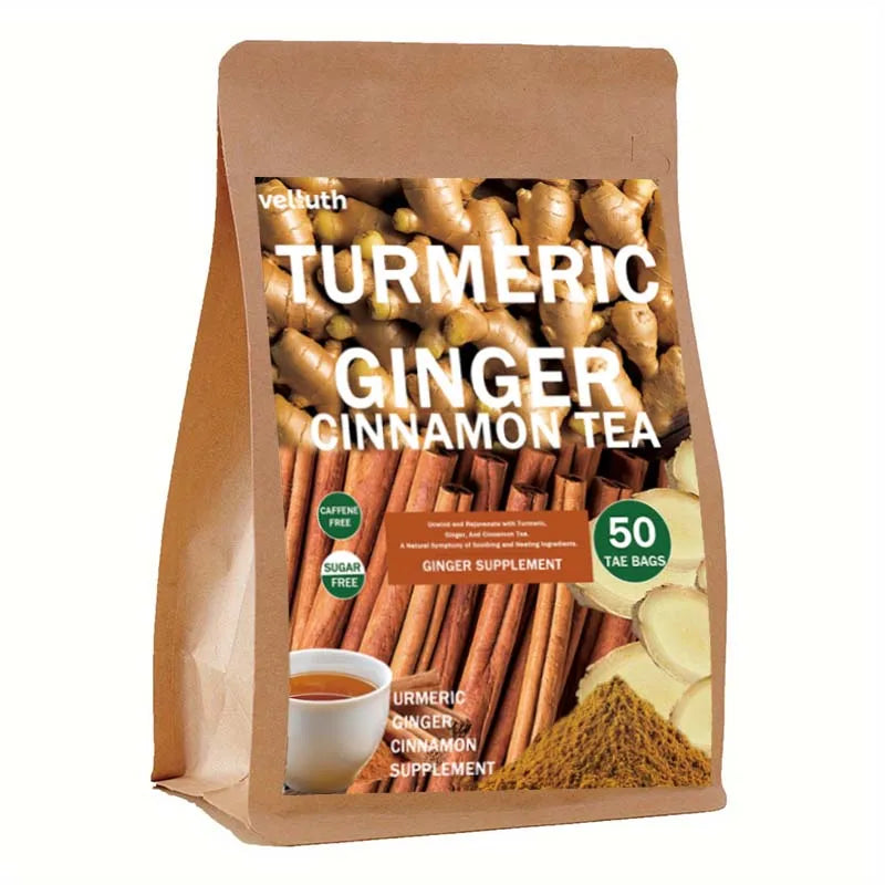Turmeric Ginger Tea Natural Herbal, No Additives, No Caffeine & No Sugar