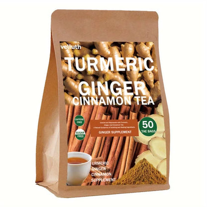 Turmeric Ginger Tea Natural Herbal, No Additives, No Caffeine & No Sugar